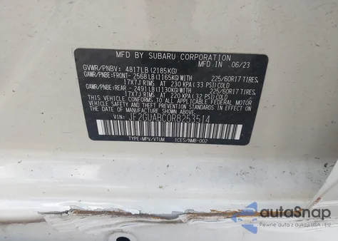 2024 Subaru Crosstrek from USA, damaged, VIN JF2GUABC0R8253514